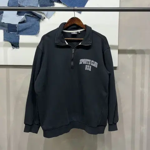 (105) 뉴발란스 캐주얼 프린팅 반집업 맨투맨 긴팔 티