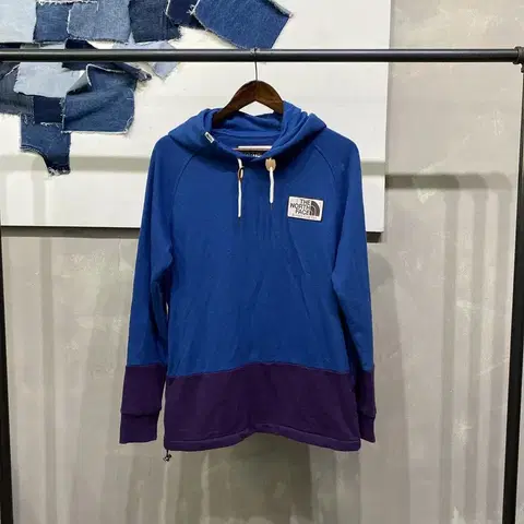 (100) 노스페이스 화이트라벨 투톤 배색 후드티