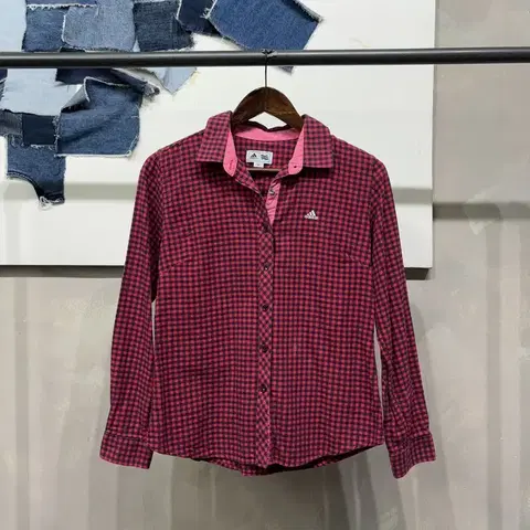 (95) 아디다스 골프 여성 체크 셔츠 남방