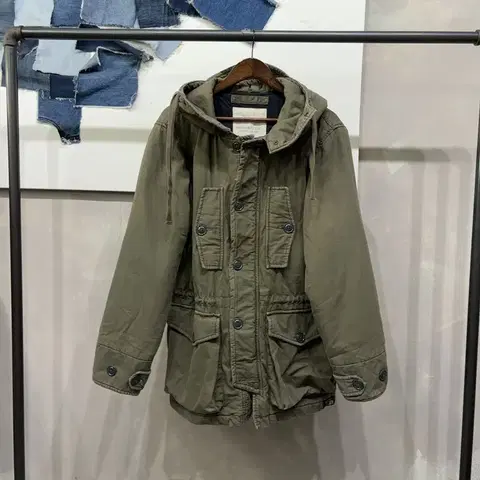 (95) 폴로 데님앤서플라이 밀리터리 캐주얼 야상 패딩 자켓