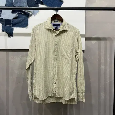 (105) 타미힐피거 클래식 캐주얼 체크 셔츠 남방