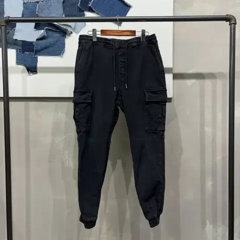 (32~34인치) 카이아크만 스트릿 캐주얼 밴딩 카고팬츠 바지