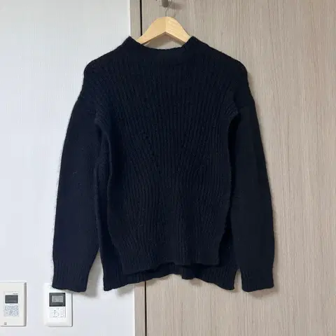 레이어드 앙고라니트 블랙