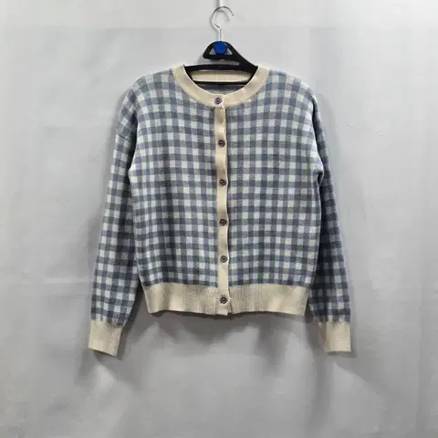 1737 고방 체크 가디건 FREE / 인디에프 / 봄가을겨울 니트 가디