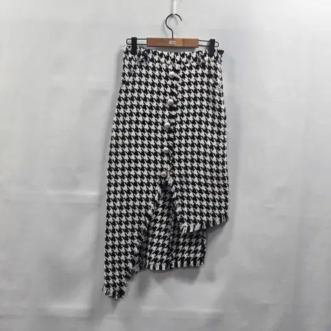 1156 Vault 울혼방 하운드투스 언발 트위드 스커트 S