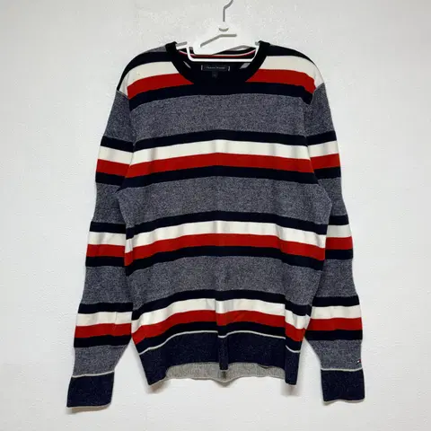 타미힐피거 스트라이프 니트 L