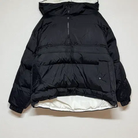 블랙 패딩 아노락 F