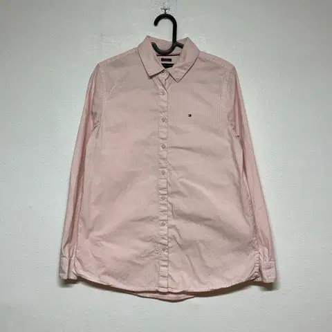 타미힐피거 핑크 스트라이프 셔츠 XS
