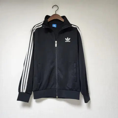 아디다스 삼선 트랙탑 블랙 불꽃저지 S