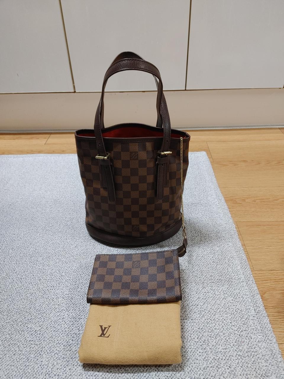 정품 클래식 루이비통 다미에 쁘띠 버킷백 토트백 숄더백