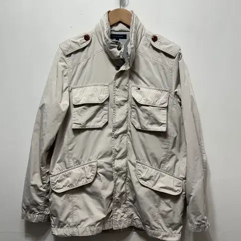 타미힐피거 베이지색 야상 점퍼 S