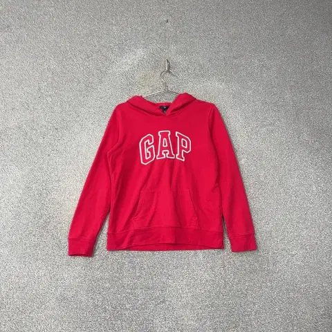 갭 프린팅 레드 후드티 M