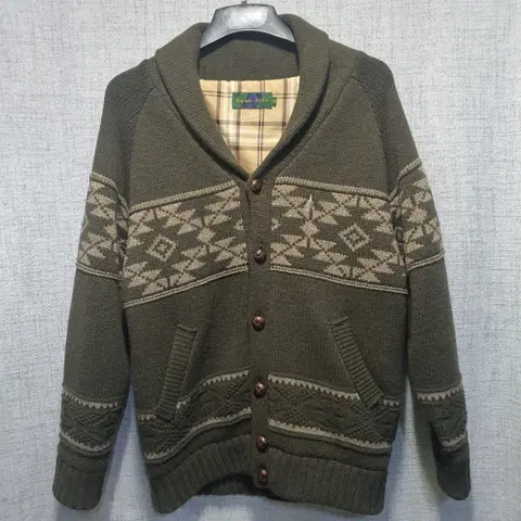 빈폴 남성 패턴 숄카라 울 헤비 니트 가디건 95