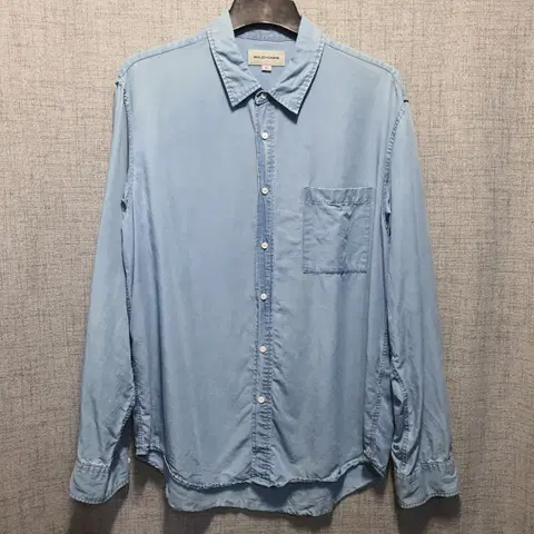 솔리드옴므 남성 레이온 데님 포켓 카라 셔츠 110