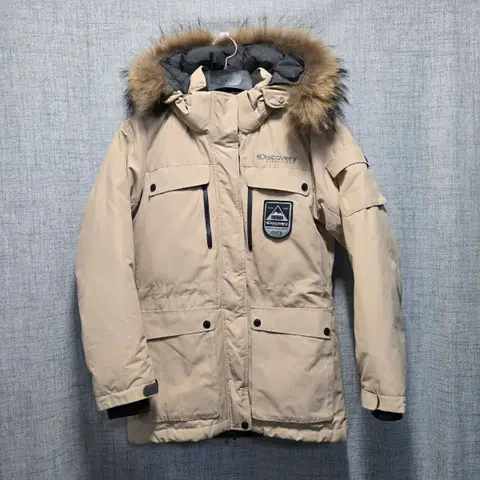 디스커버리 익스페디션 여성 마운틴쿡 구스다운 너구리털 패딩 90