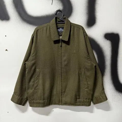 Marciano 마르시아노 체크 패턴 집업 블루종 자켓