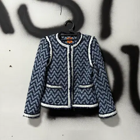 토리버치 저스틴 코튼 트위드 자켓