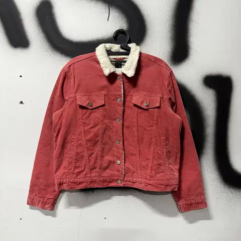 갭 플리스 코듀로이 쉐르파 트러커 자켓 핑크