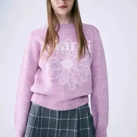 마르디 메크르디 모헤어 울 니트 풀오버 라벤더 F