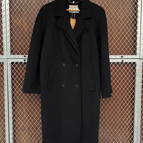 LANIERIE LUIGI COLOMBO 콜롬보 캐시미어 블랙 더블 코트