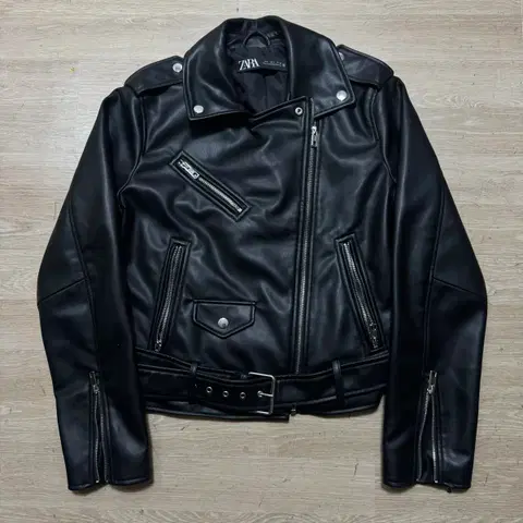 자라 여성 싱글라이더 가죽 자켓