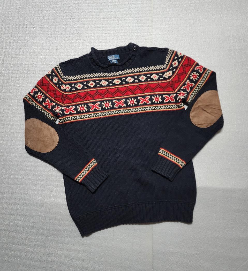 폴로 랄프로렌 노르딕 엘보 패치 니트
