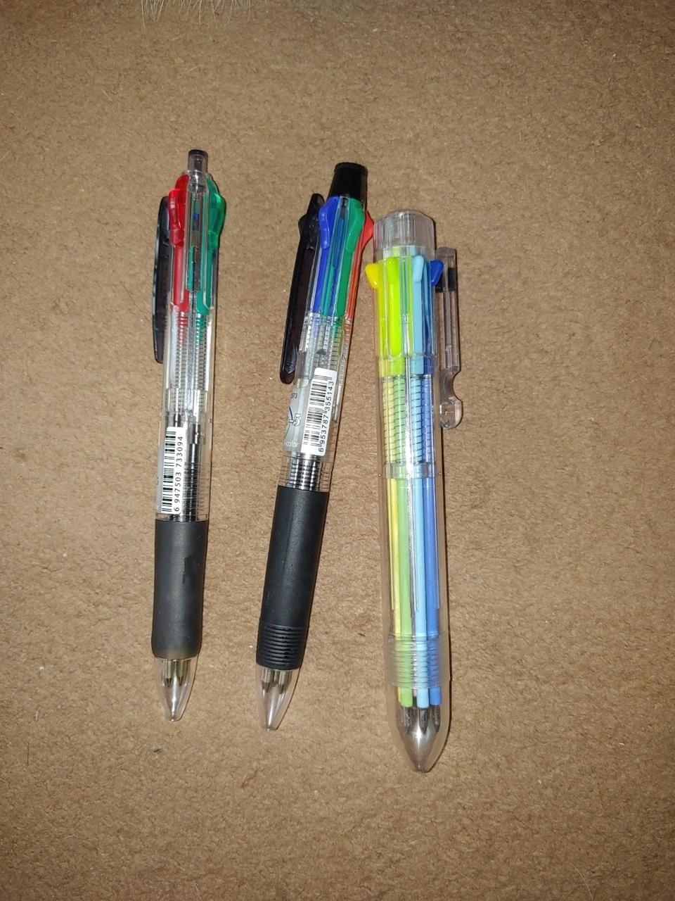 3색 8색 볼펜 펜 필기 