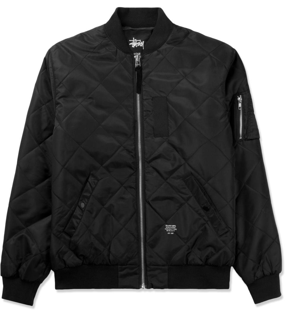 [정품] 스투시 퀼팅 블랙 봄버 자켓 L