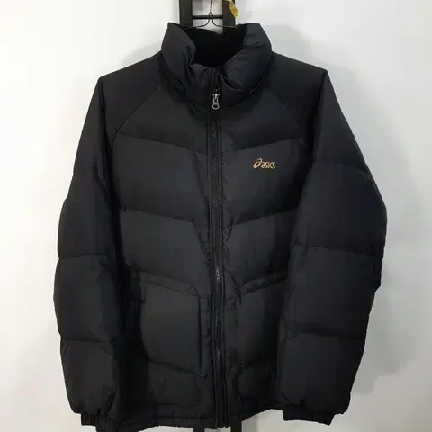 아식스 패딩 푸퍼 다운 자켓 블랙 100