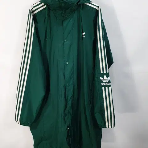 아디다스 바람막이 윈드브레이커 코트 우븐 롱자켓 그린 xl