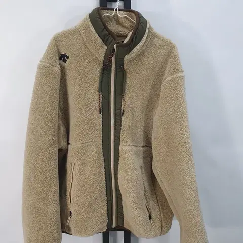 데상트 후리스 캐니다 양털 뽀글이 슈퍼플리스 자켓 베이지 105