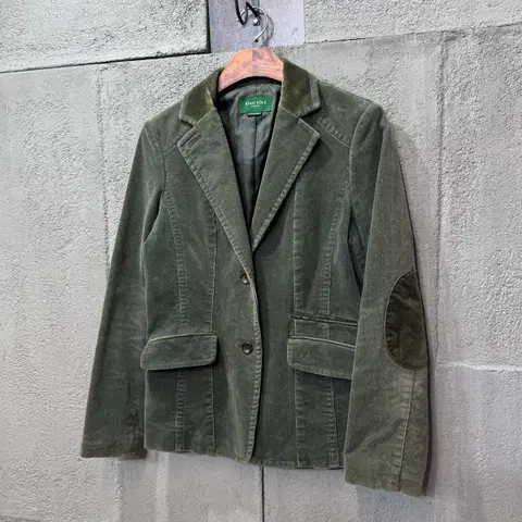 [M] 빈폴 우먼스 올리브 코듀로이 엘보패치 자켓