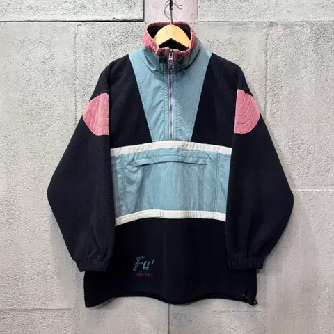 [L] 90s 엘레쎄 제팬 반집업 후리스