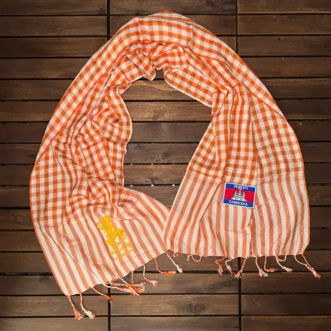 캄보디아 전통 체크 스카프 끄라마