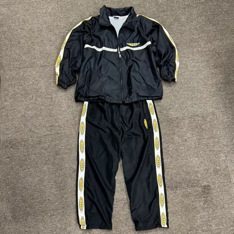 [L] 90s CRU 디자인 트레이닝 우븐 셋업 made in USA