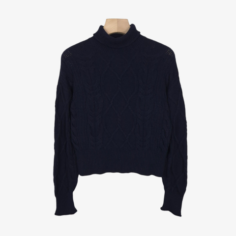[55] 마시모두띠 네이비 울 캐시미어 터틀넥 니트