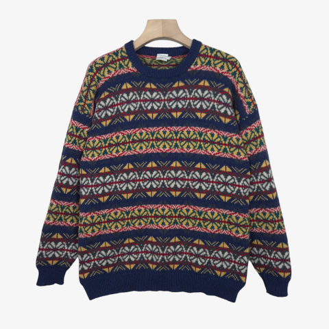 [100] 시로코 페어아일 패턴 셰틀랜드 울 니트