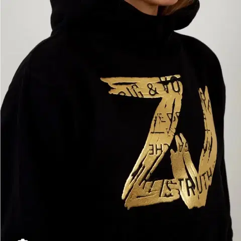 쟈딕앤볼테르 빅로고 후드 티셔츠 S