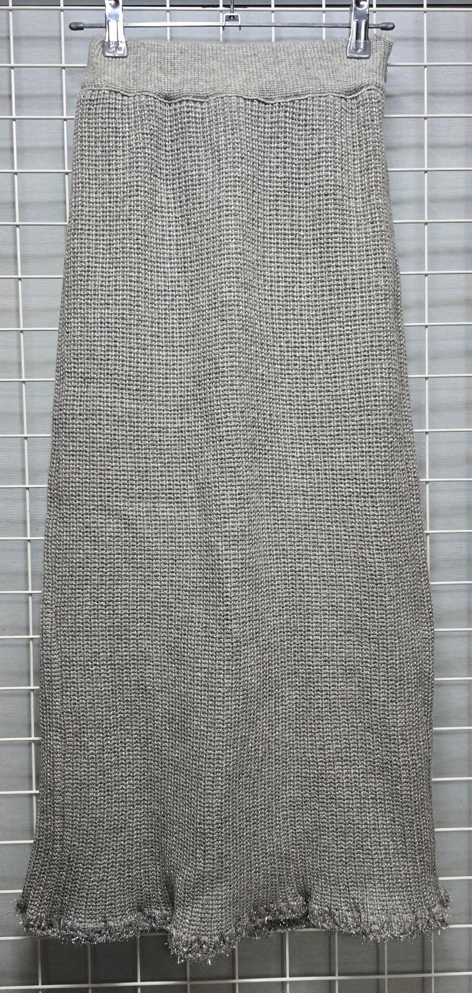 LANVIN 랑방 컬렉션 모 밴딩 니트 롱스커트