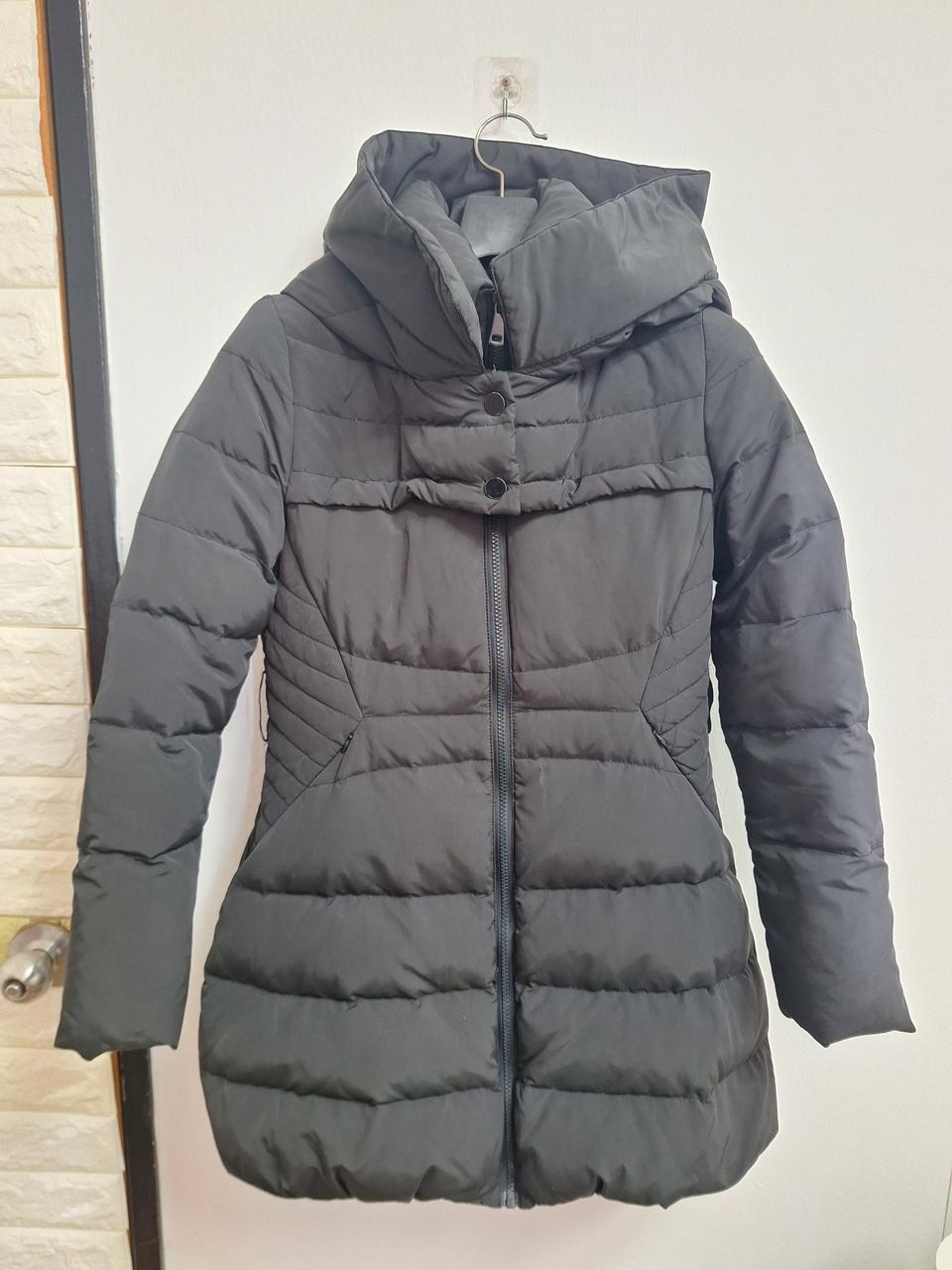 LINE 블랙 오리털 패딩55