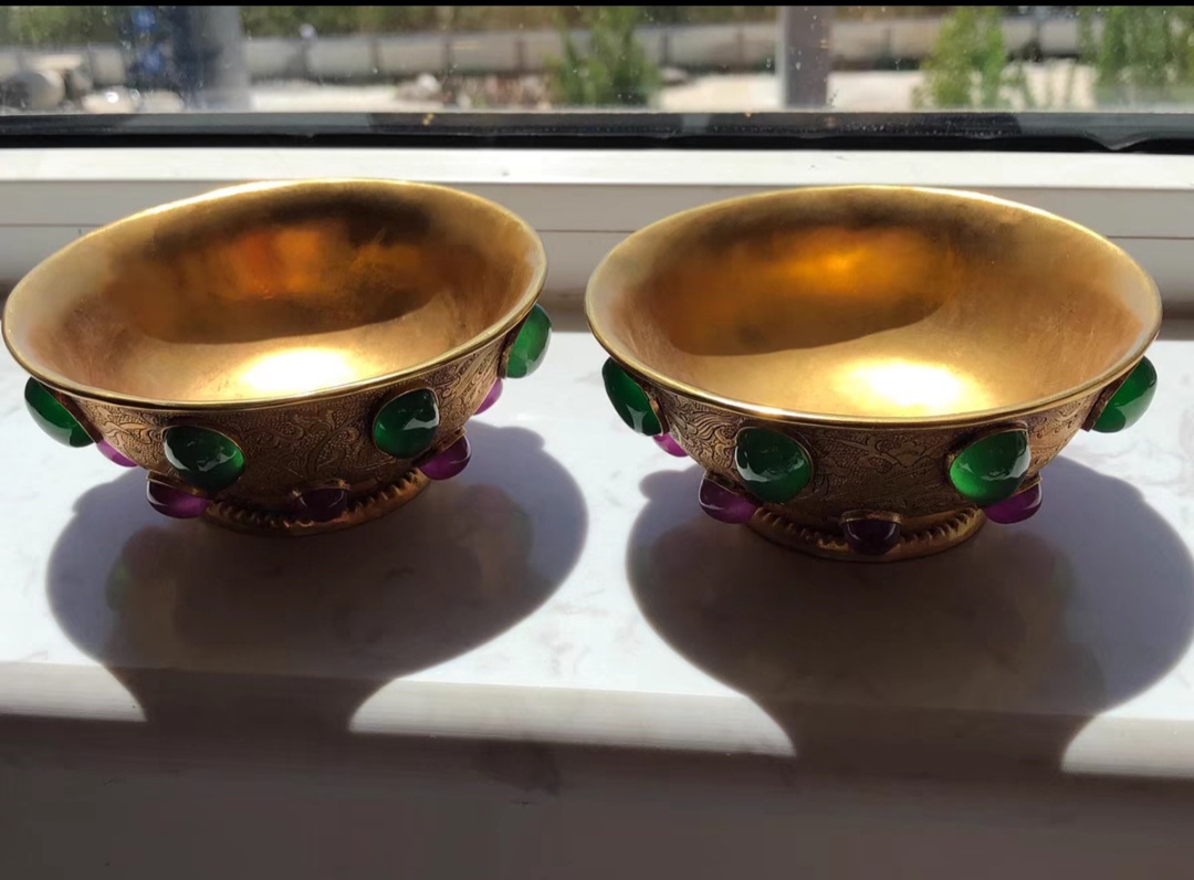 옛날 순동 도금비취완