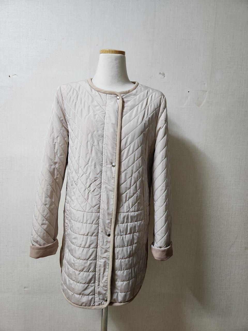 BCBG 얇은 누빔 퀄팅 롱 패딩자켓