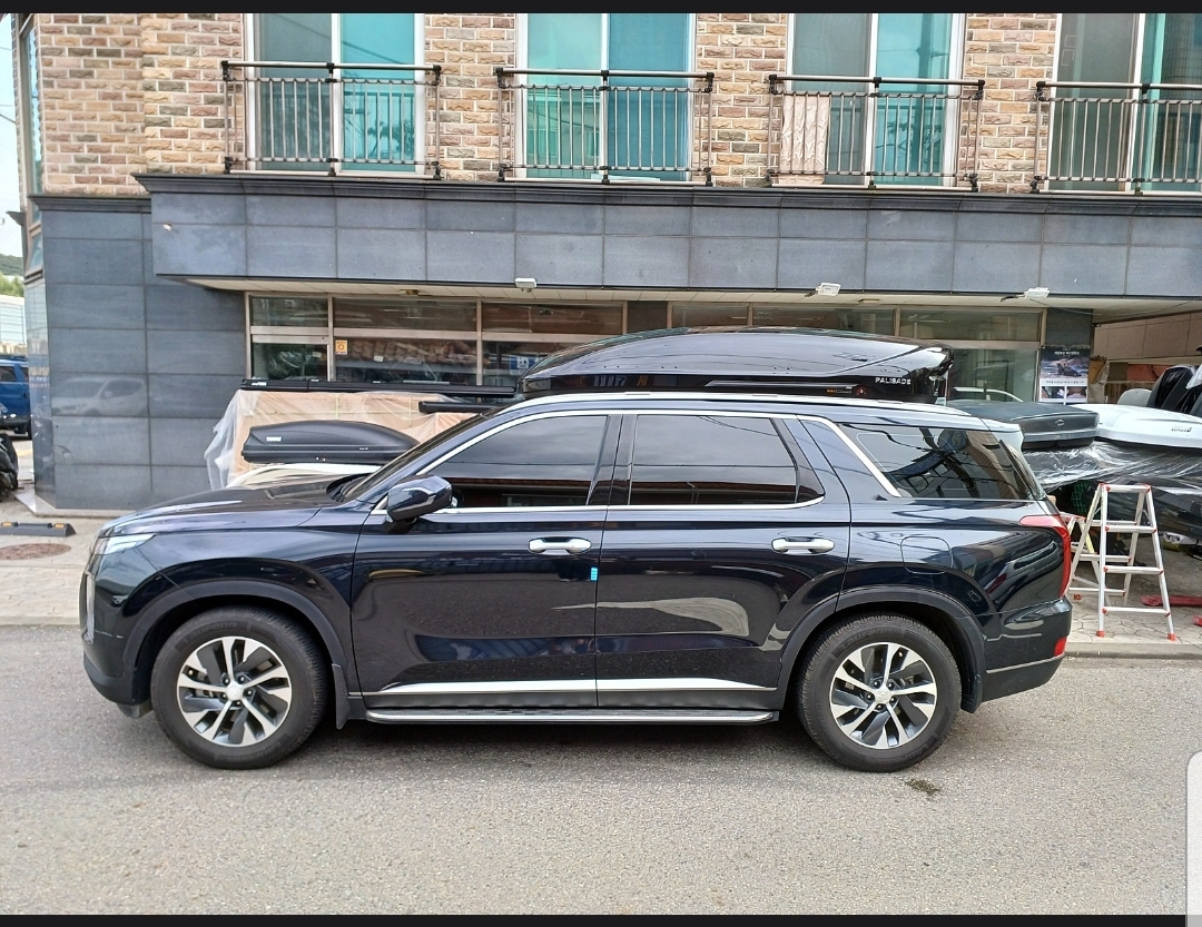 구형 팰리세이드 LX2 코토 일체형 루프박스 블랙+어닝브라켓