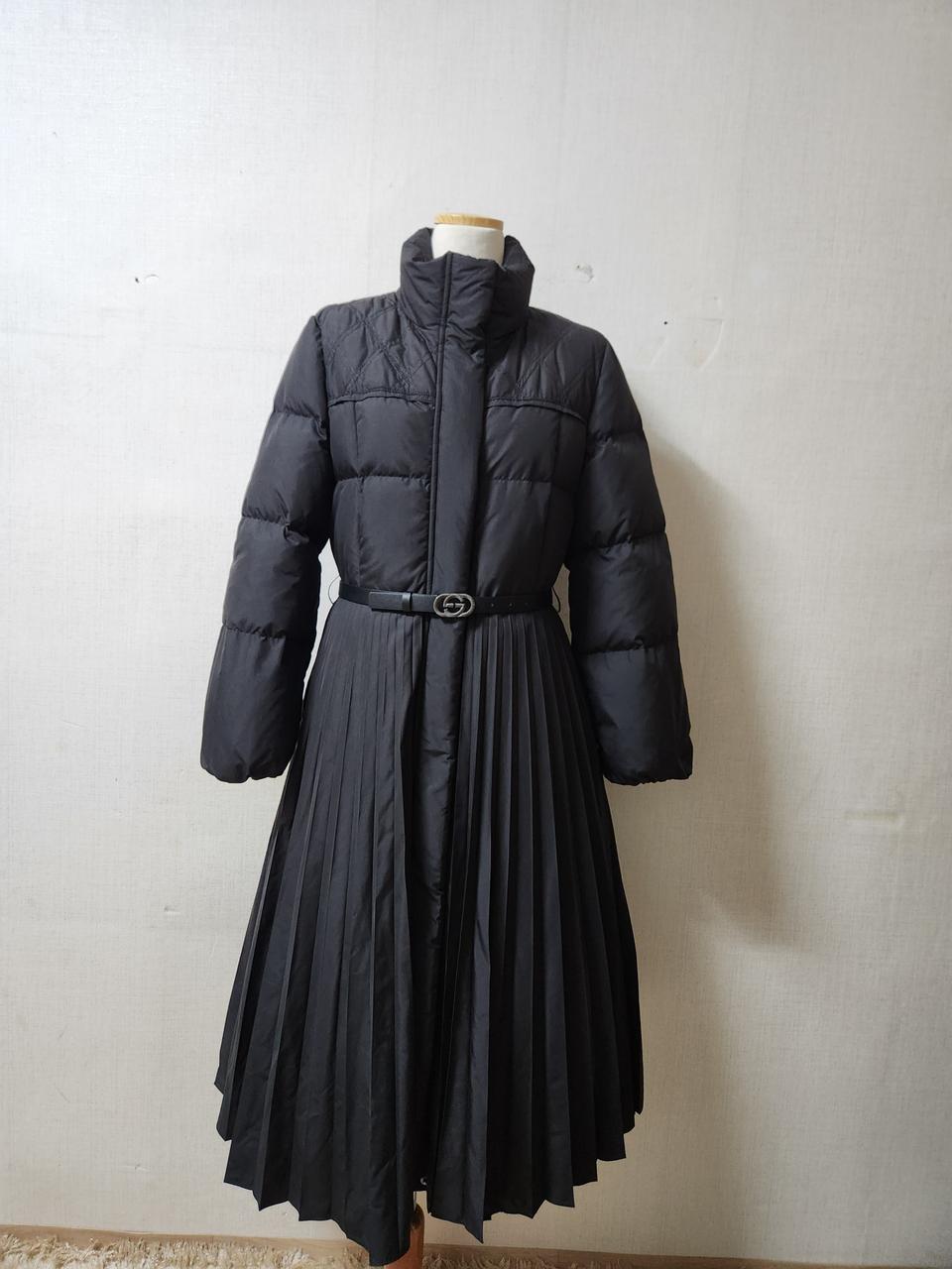 에고이스트 플리츠 롱 패딩 코트