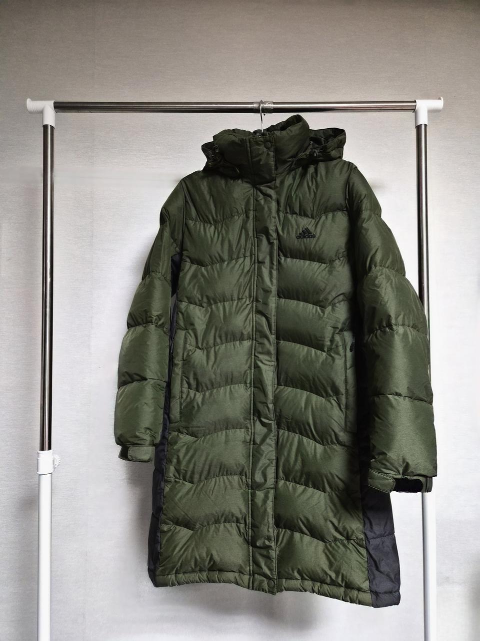 아디다스 다운 롱패딩 95사이즈 카키