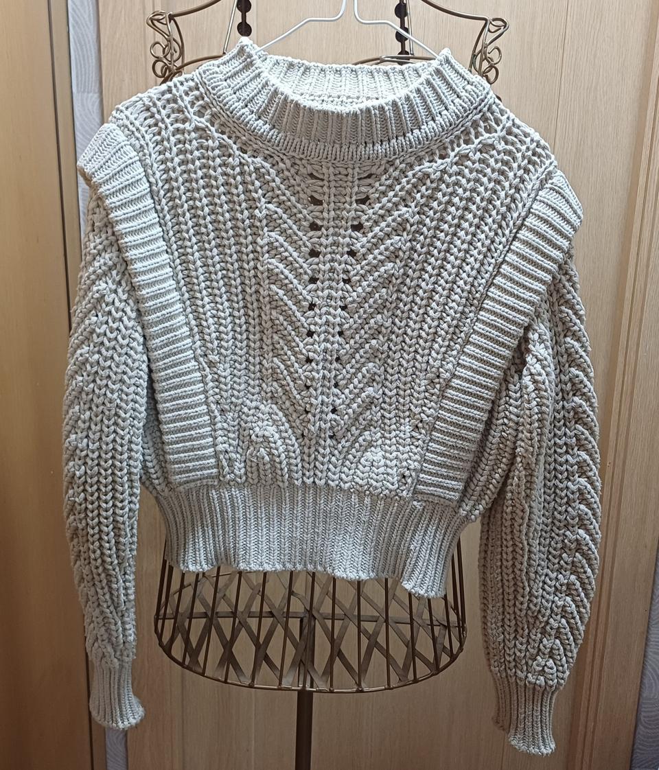 이자벨마랑 청키 크롭 니트 스웨터 (이태리 제조/FR 34)