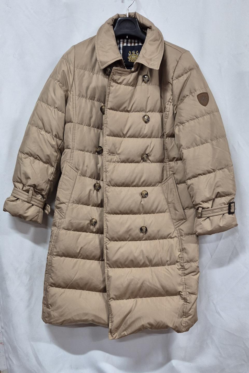 아쿠아스큐텀 베이지색 여성구스다운롱패딩 66