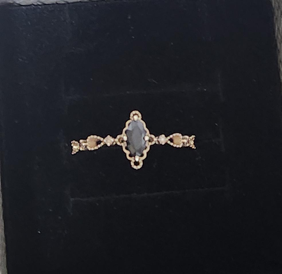 14k사파이어꼬냑다이아반지12호