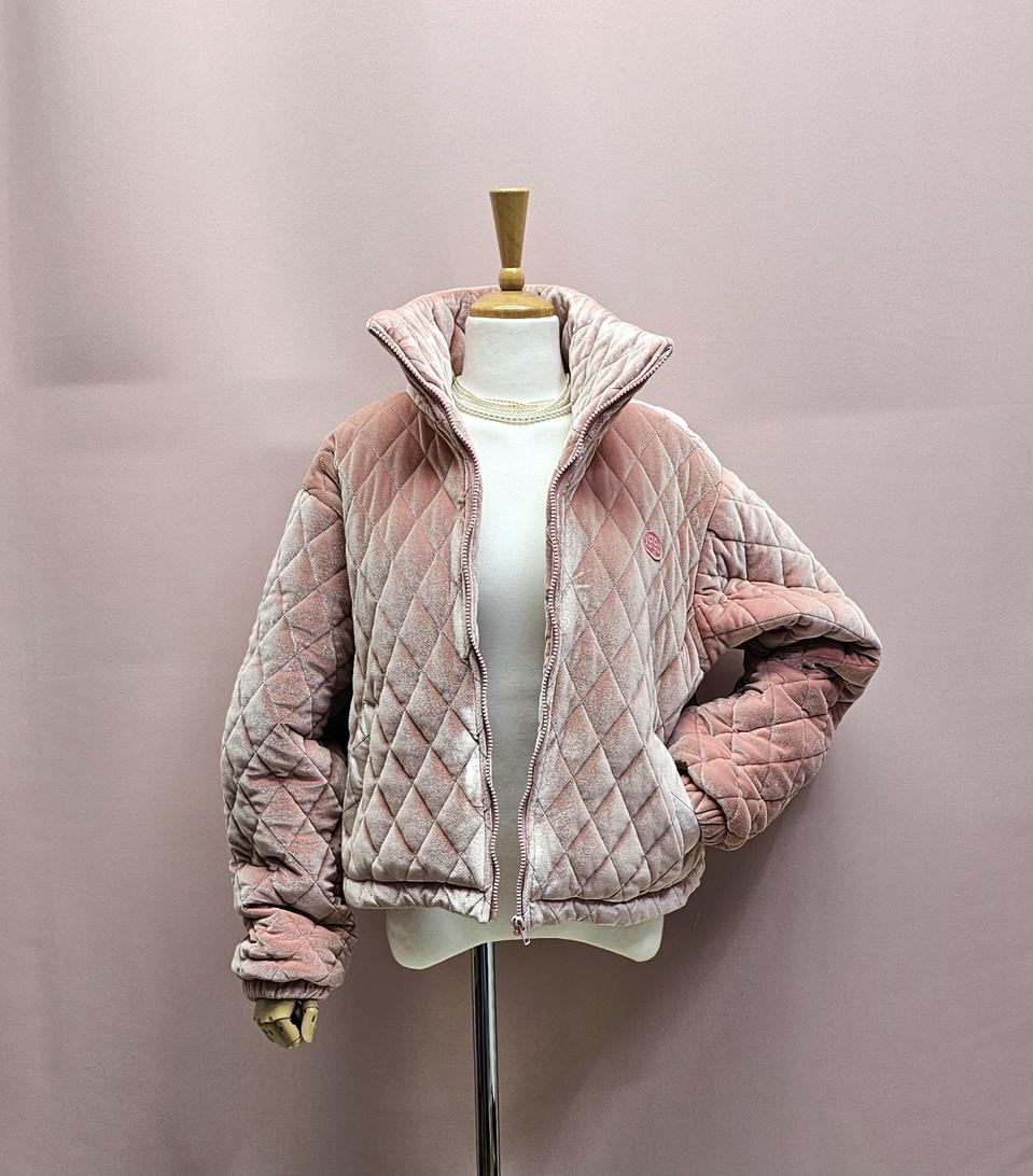 어글리쉐도우 벨벳 퀼팅 누빔 점퍼