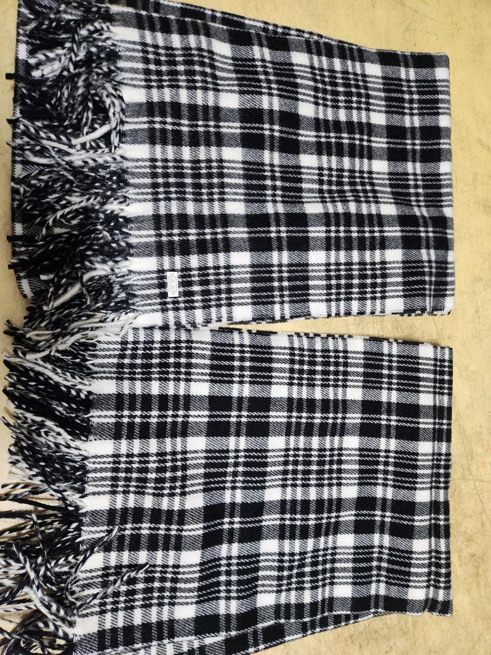 목도리   체크무늬 술 머플러